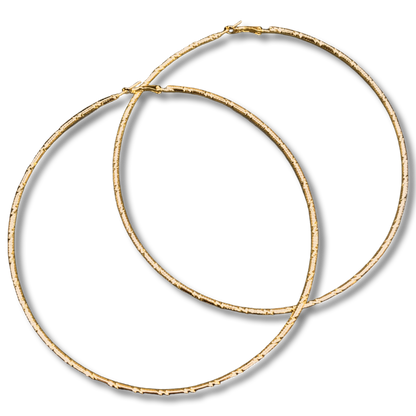 RHIANNA HOOP GOLD EARRINGS