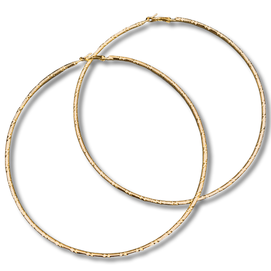 RHIANNA HOOP GOLD EARRINGS