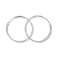ROXANNA HOOP WHITE GOLD PLATED EARRINGS